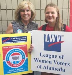 Volunteer in Alameda with the League of Women Voters of Alameda
